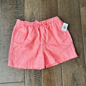 Old Navy Pull On Shorts Hopeful Pink Linen Blend Toddler Girls 4T Drawstring